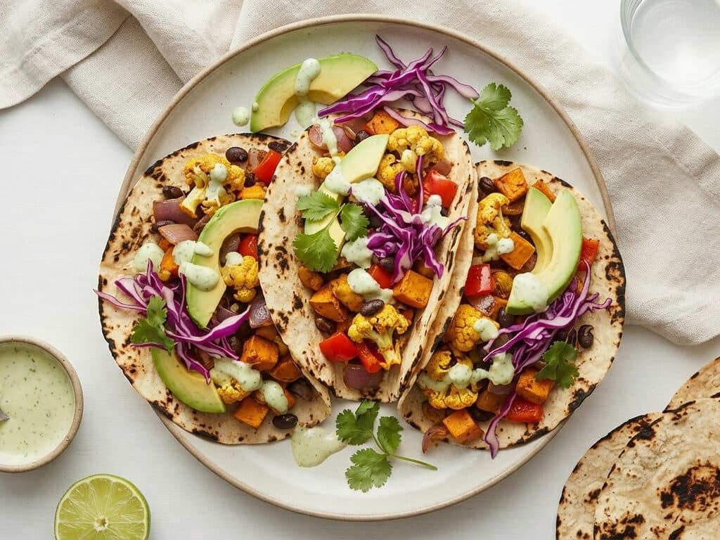 Roasted Veggie Vegan Tacos